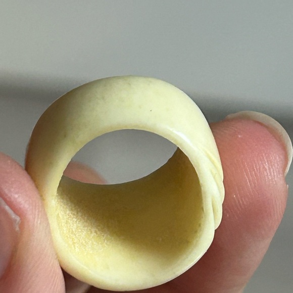 Brutalist primal bone unisex ring seize 5 💚 - Picture 6 of 7